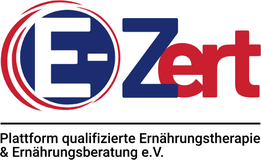 Logo der Plattform E-Zert für qualifizierte Ernährungstherapie und Ernährungsberatung